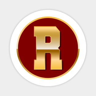 Gold letter R Magnet